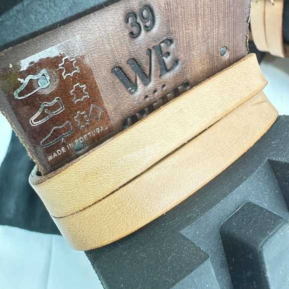 We The Free People Reya Women's Black Leather Harness Ankle Boots Sz 9-9.5 - Picture 3 of 16